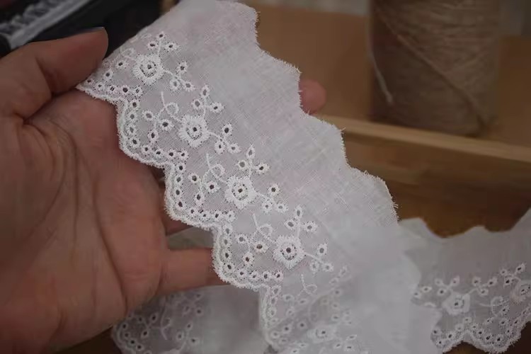 Embroidery Eyelet Fabric Width 2-5 cm EF0011-Lace Fabric Shop