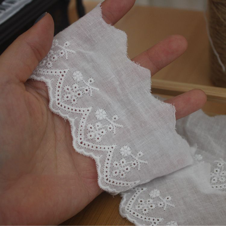 Embroidery Eyelet Fabric Width 2-5 cm EF0011-Lace Fabric Shop