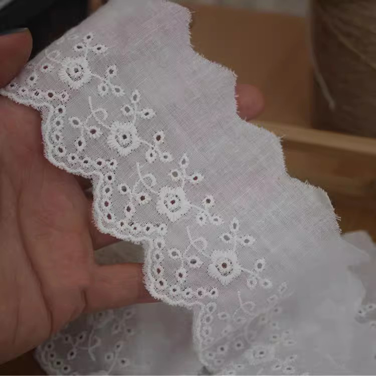 Embroidery Eyelet Fabric Width 2-5 cm EF0011-Lace Fabric Shop