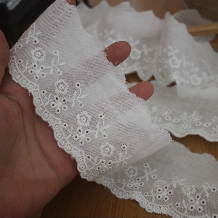 Embroidery Eyelet Fabric Width 2-5 cm EF0011-Lace Fabric Shop