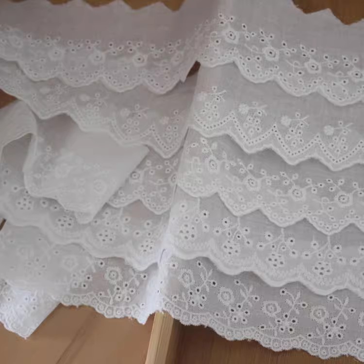 Embroidery Eyelet Fabric Width 2-5 cm EF0011-Lace Fabric Shop