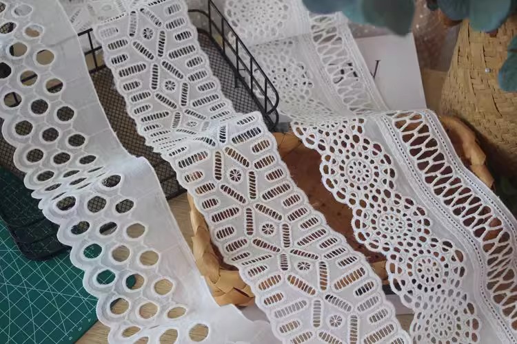 Embroidery Eyelet Fabrics Width 3-9 cm EF0020-Lace Fabric Shop