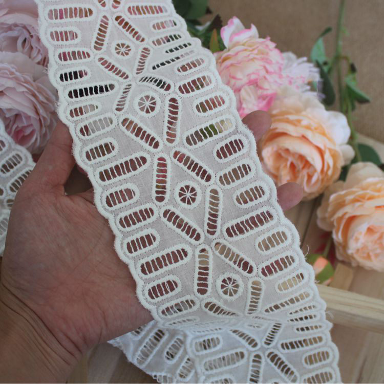 Embroidery Eyelet Fabrics Width 3-9 cm EF0020-Lace Fabric Shop