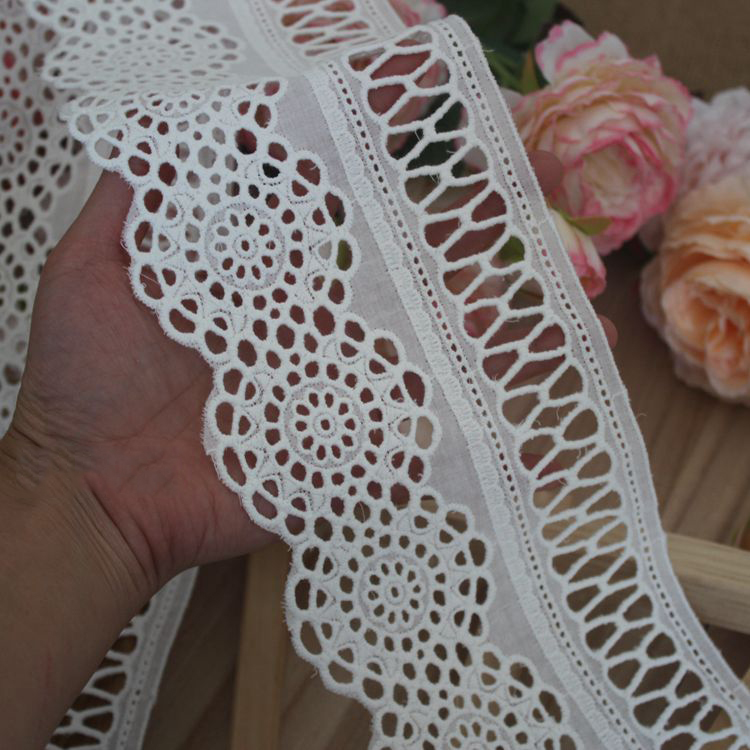 Embroidery Eyelet Fabrics Width 3-9 cm EF0020-Lace Fabric Shop