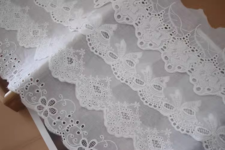 Embroidery Eyelet Lace Trim Width 11 cm EF0013-Lace Fabric Shop