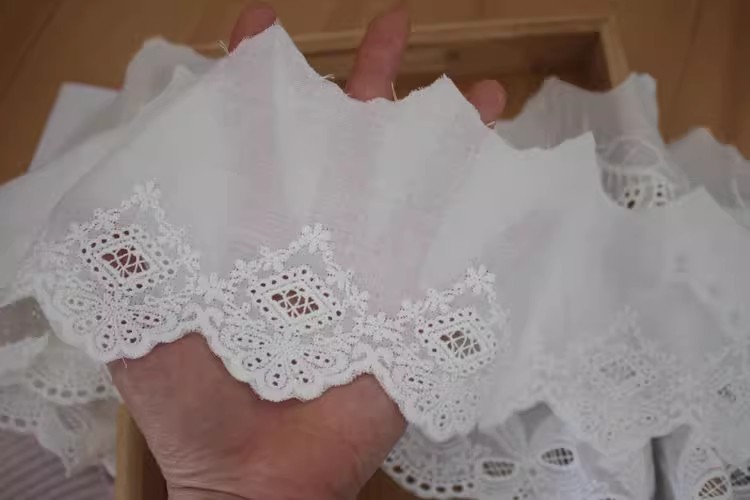 Embroidery Eyelet Lace Trim Width 11 cm EF0013-Lace Fabric Shop