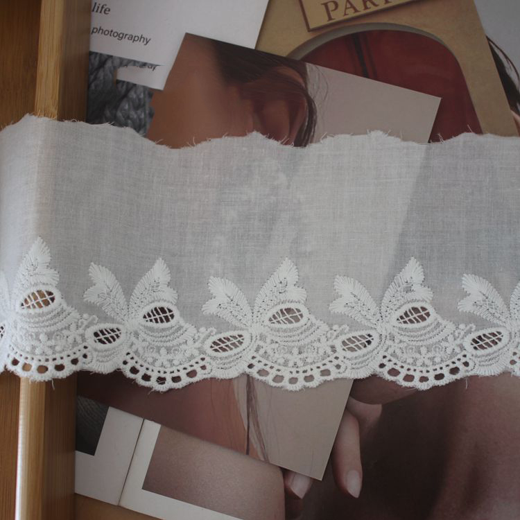 Embroidery Eyelet Lace Trim Width 11 cm EF0013-Lace Fabric Shop