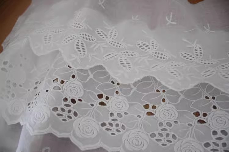 Embroidery Eyelet Lace Width 13-16 cm EF0021-Lace Fabric Shop