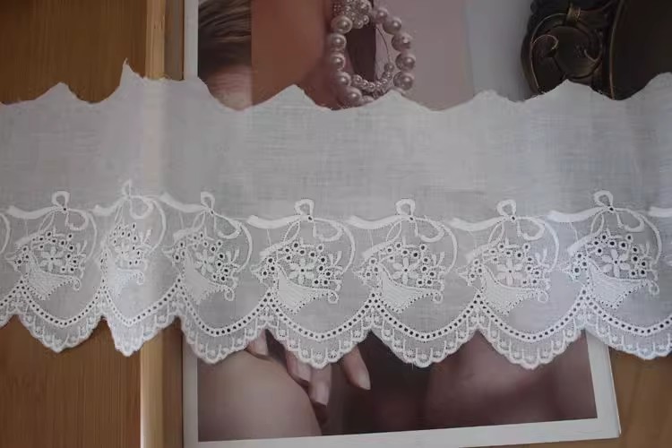 Embroidery Eyelet Lace Width 13-16 cm EF0021-Lace Fabric Shop