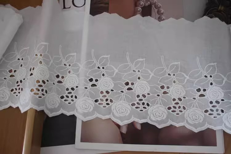 Embroidery Eyelet Lace Width 13-16 cm EF0021-Lace Fabric Shop