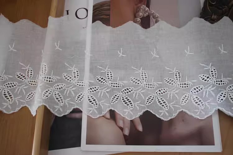 Embroidery Eyelet Lace Width 13-16 cm EF0021-Lace Fabric Shop