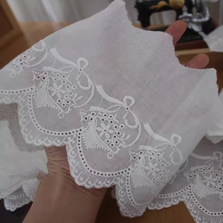 Embroidery Eyelet Lace Width 13-16 cm EF0021-Lace Fabric Shop