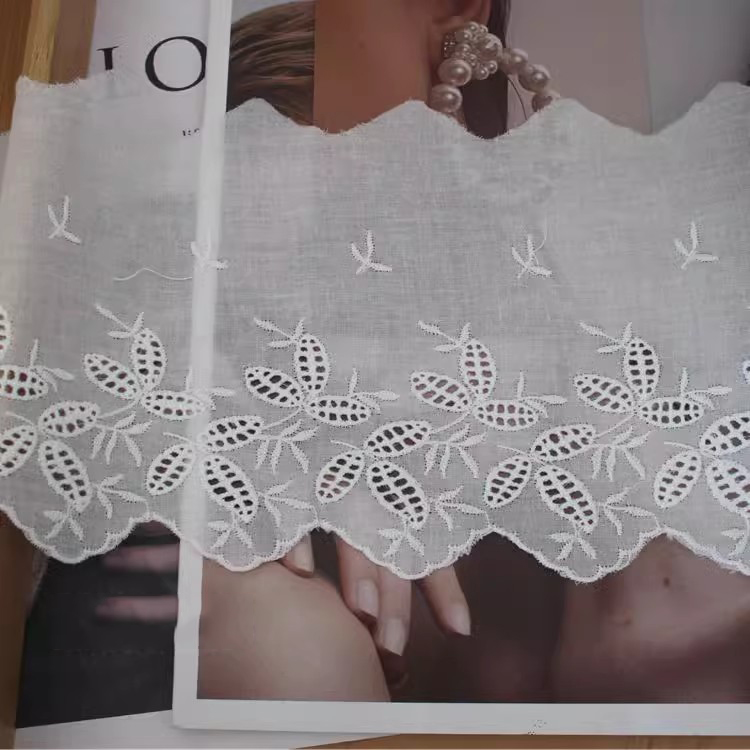 Embroidery Eyelet Lace Width 13-16 cm EF0021-Lace Fabric Shop