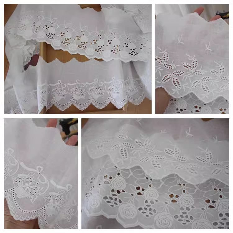 Embroidery Eyelet Lace Width 13-16 cm EF0021-Lace Fabric Shop