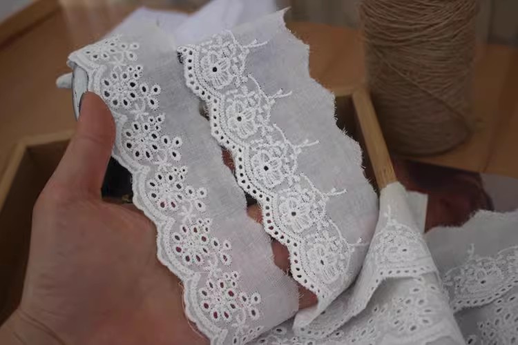 Embroidery Eyelet Lace Width 4-6 cm EF0026-Lace Fabric Shop