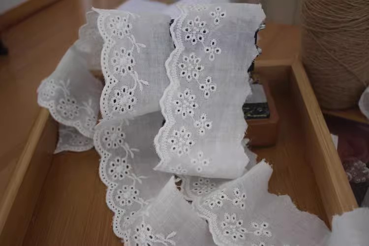 Embroidery Eyelet Lace Width 4-6 cm EF0026-Lace Fabric Shop