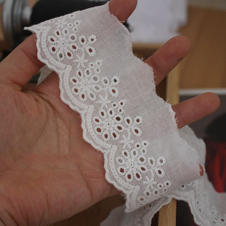 Embroidery Eyelet Lace Width 4-6 cm EF0026-Lace Fabric Shop