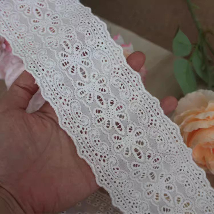 Embroidery Eyelet Trim Width 6-8 cm EF0012-Lace Fabric Shop