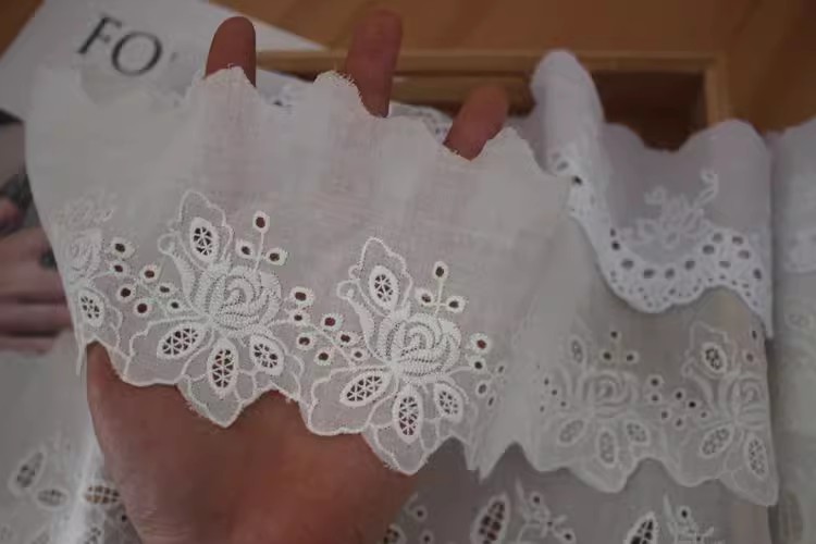 Embroidery Floral Eyelet Lace Width 6-9 cm EF0019-Lace Fabric Shop