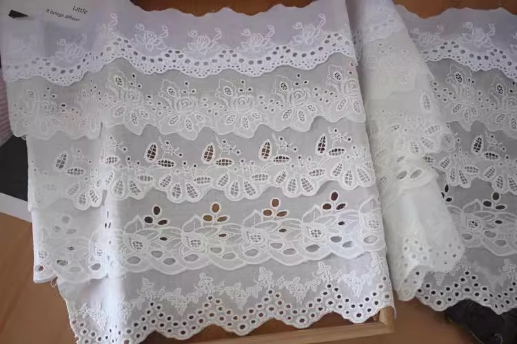 Embroidery Floral Eyelet Lace Width 6-9 cm EF0019-Lace Fabric Shop