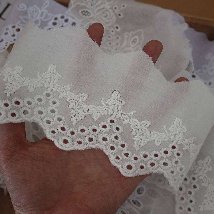 Embroidery Floral Eyelet Lace Width 6-9 cm EF0019-Lace Fabric Shop