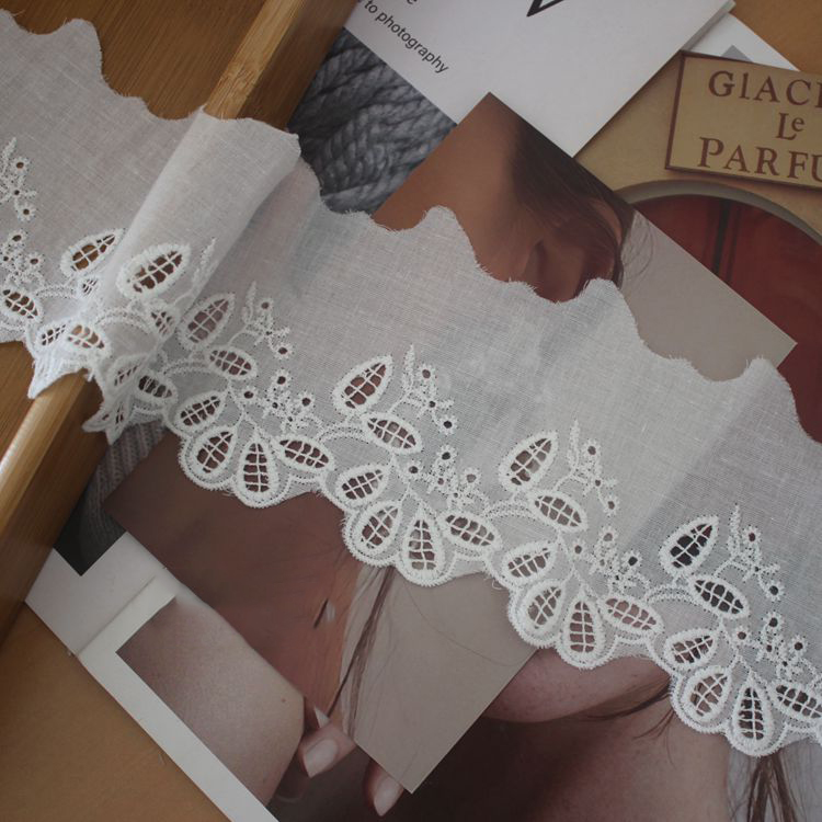 Embroidery Floral Eyelet Lace Width 6-9 cm EF0019-Lace Fabric Shop