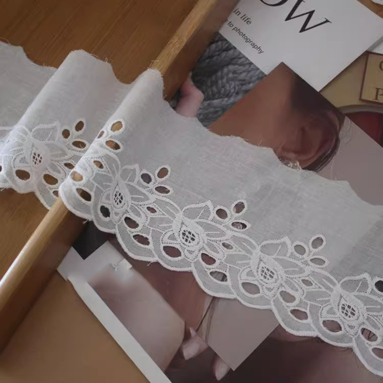 Embroidery Floral Eyelet Lace Width 6-9 cm EF0019-Lace Fabric Shop