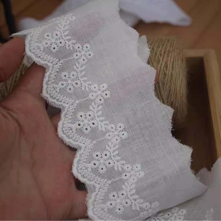 Embroidery Guipure Eyelet Fabric Width 3-7 cm EF0054-Lace Fabric Shop