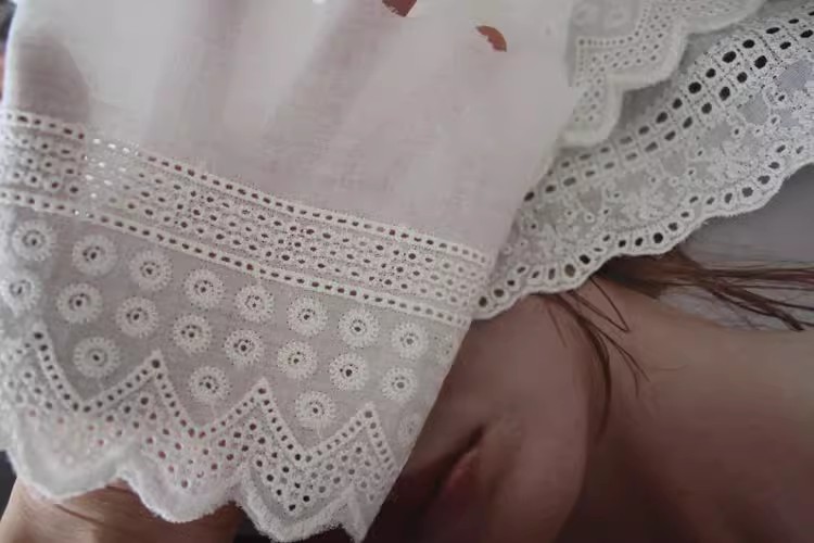 Embroidery Lace Trim Fabric Width 14 cm EF0095-Lace Fabric Shop