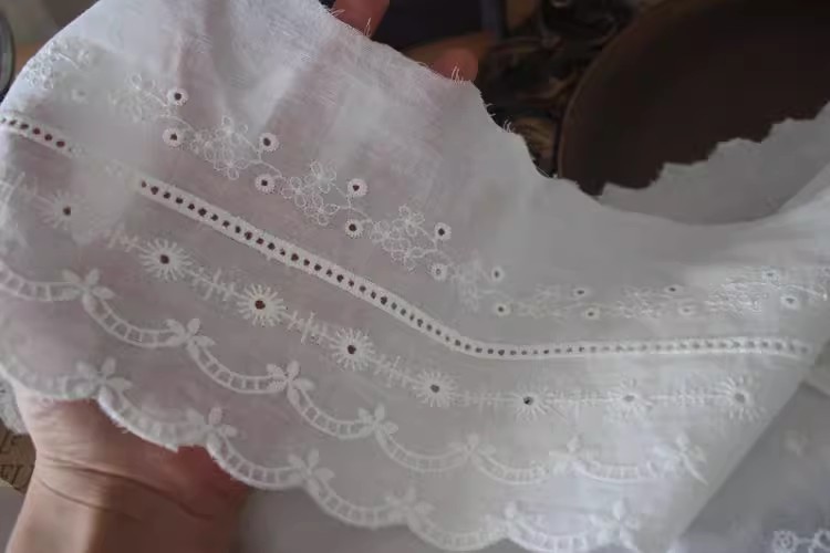 Embroidery Lace Trim Fabric Width 14 cm EF0095-Lace Fabric Shop