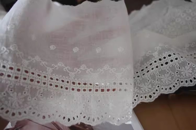 Embroidery Lace Trim Fabric Width 14 cm EF0095-Lace Fabric Shop