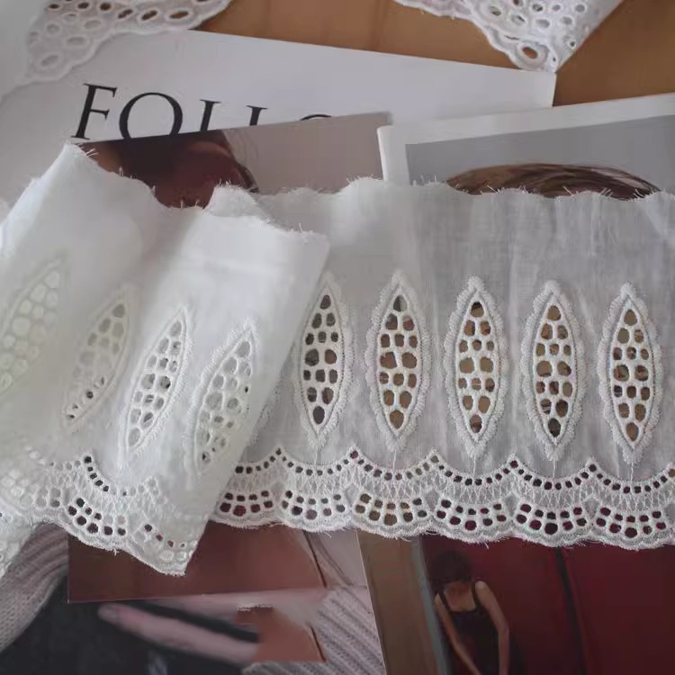 Embroidery Lace Trims Width 8-12 cm EF0029-Lace Fabric Shop
