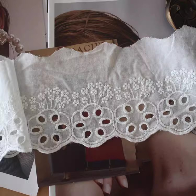 Embroidery Lace Trims Width 8-12 cm EF0029-Lace Fabric Shop