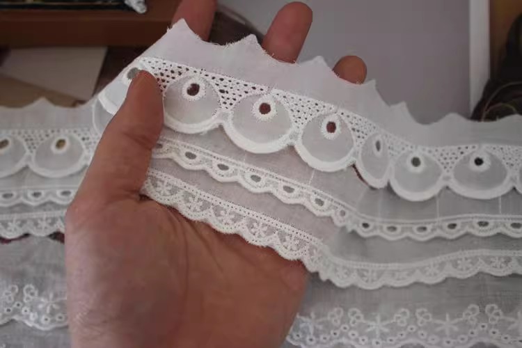Embroidery Lace Trimming Width 2-4 cm EF0099-Lace Fabric Shop
