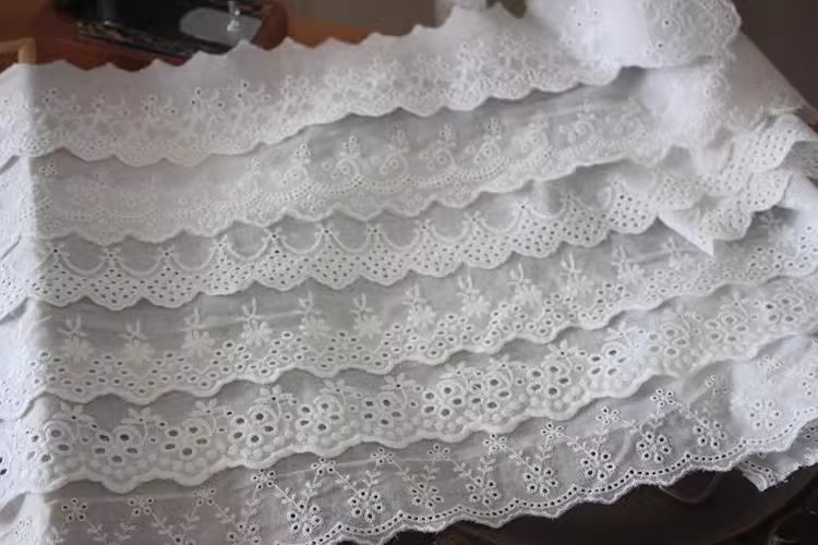Embroidery Sew Cotton Lace Trim Width 7 cm EF0103-Lace Fabric Shop