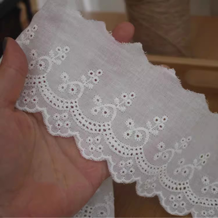 Embroidery Sew Cotton Lace Trim Width 7 cm EF0103-Lace Fabric Shop