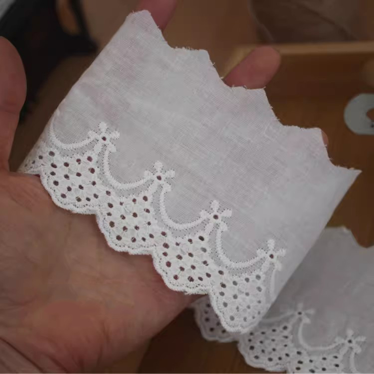 Embroidery Sew Cotton Lace Trim Width 7 cm EF0103-Lace Fabric Shop