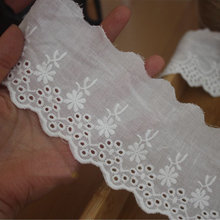 Embroidery Sew Cotton Lace Trim Width 7 cm EF0103-Lace Fabric Shop