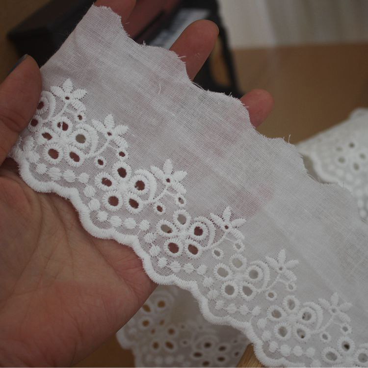Embroidery Sew Cotton Lace Trim Width 7 cm EF0103-Lace Fabric Shop