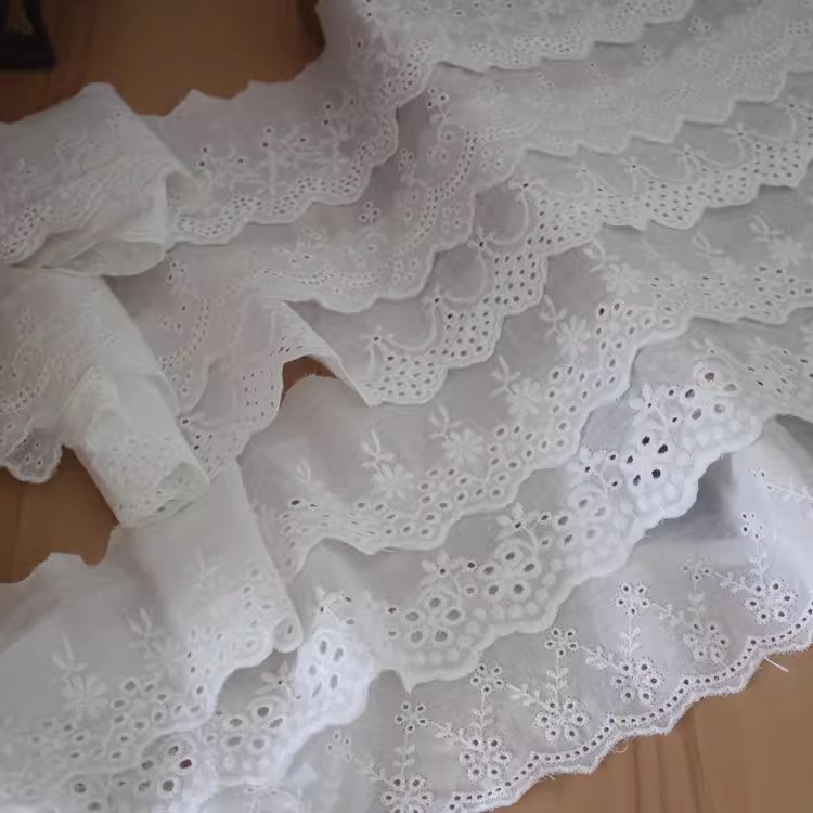 Embroidery Sew Cotton Lace Trim Width 7 cm EF0103-Lace Fabric Shop