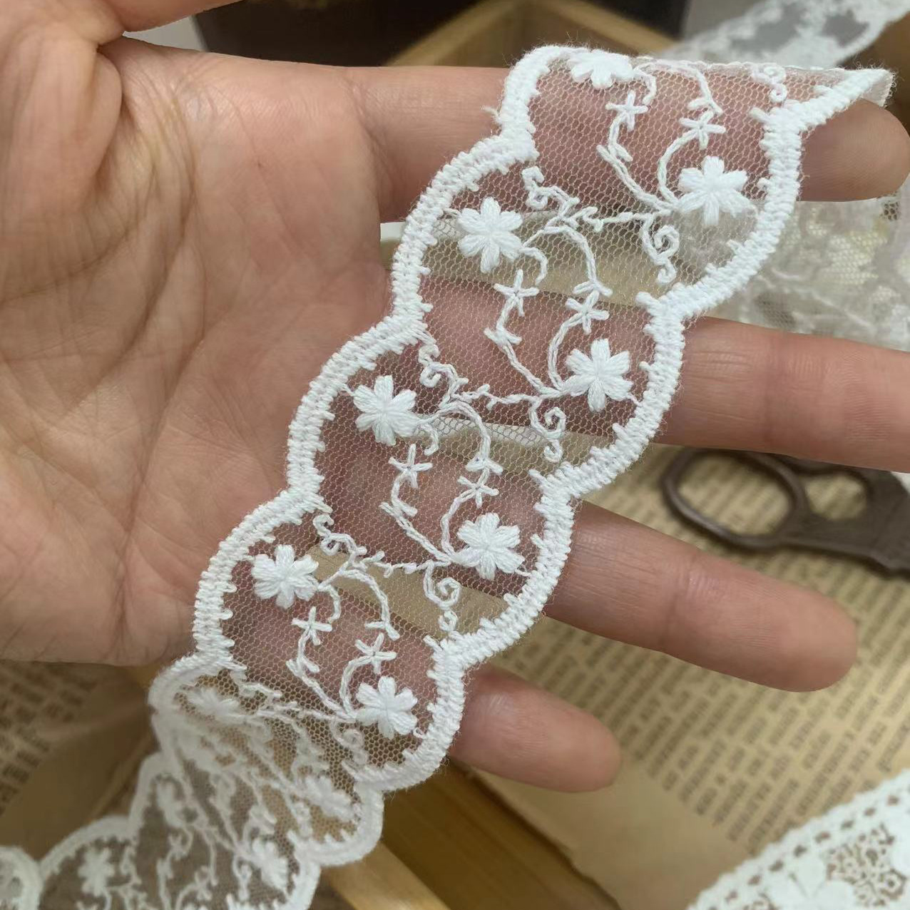 Embroidery Tulle Fabric Width 1-3 cm TF0014