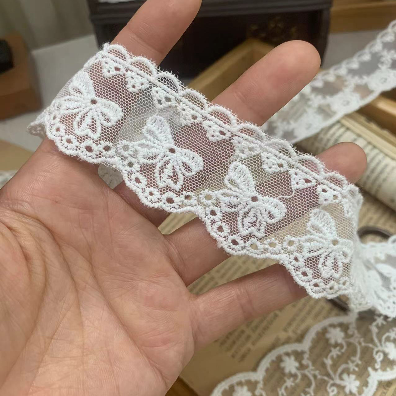 Embroidery Tulle Fabric Width 1-3 cm TF0014