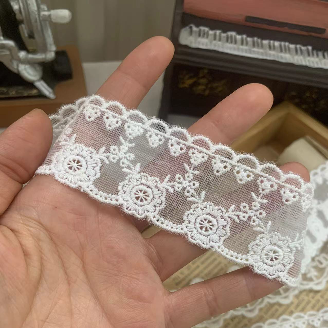 Embroidery Tulle Fabric Width 1-3 cm TF0014