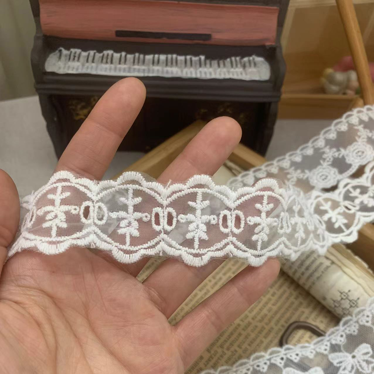 Embroidery Tulle Fabric Width 1-3 cm TF0014