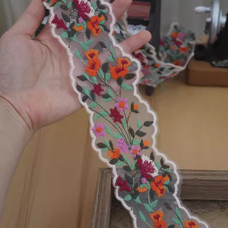 Embroidery Tulle Trim Width 9.5 cm TF0041