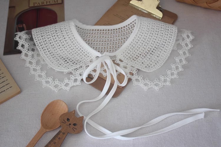 Eyelet Cotton Lace T-shirt Collar Fabric EF0068-Lace Fabric Shop