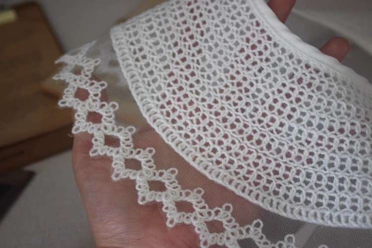 Eyelet Cotton Lace T-shirt Collar Fabric EF0068-Lace Fabric Shop