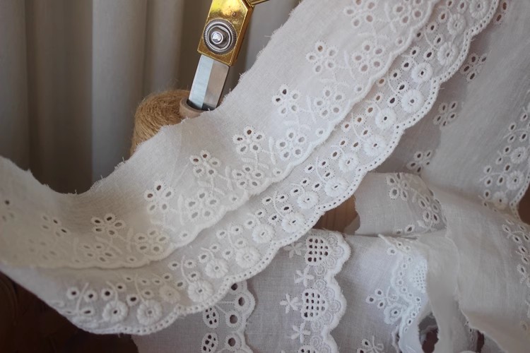Eyelet Embroidery Cotton Fabric Width 5 cm EF0105