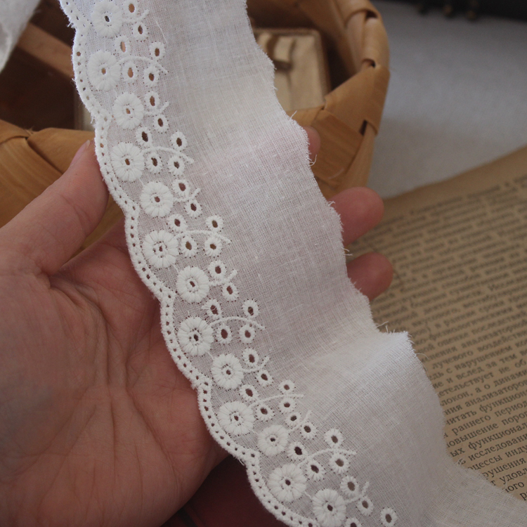 Eyelet Embroidery Cotton Fabric Width 5 cm EF0105