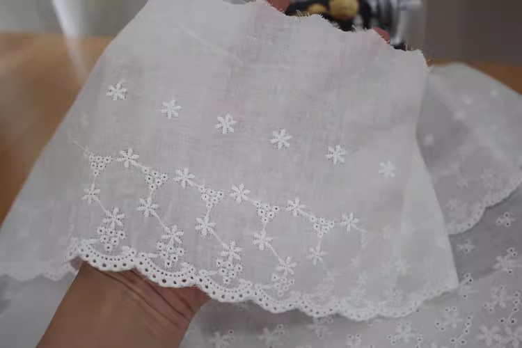 Eyelet Fabrics Width 13-20 cm EF0003-Lace Fabric Shop